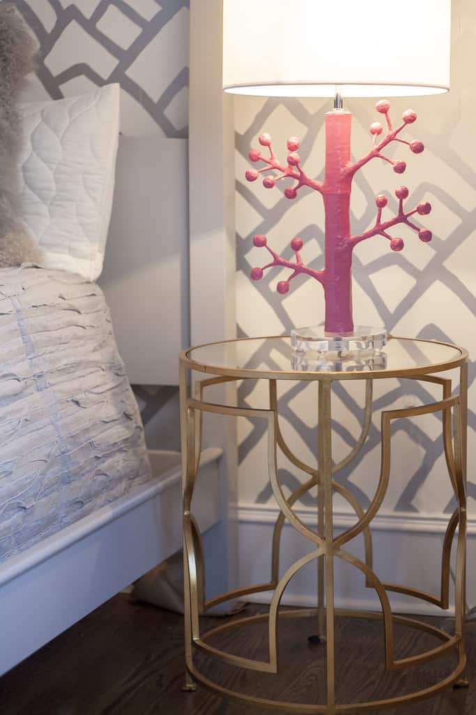 pink tree lamp