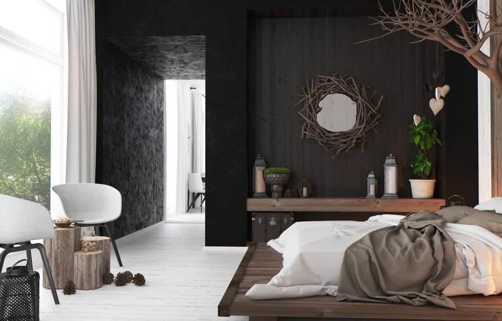 black walls