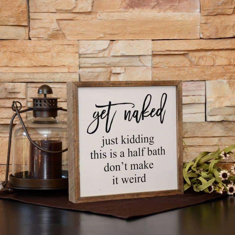 For the half bath