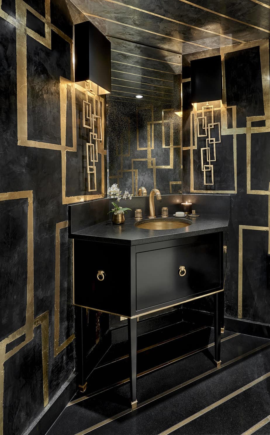 black and gold