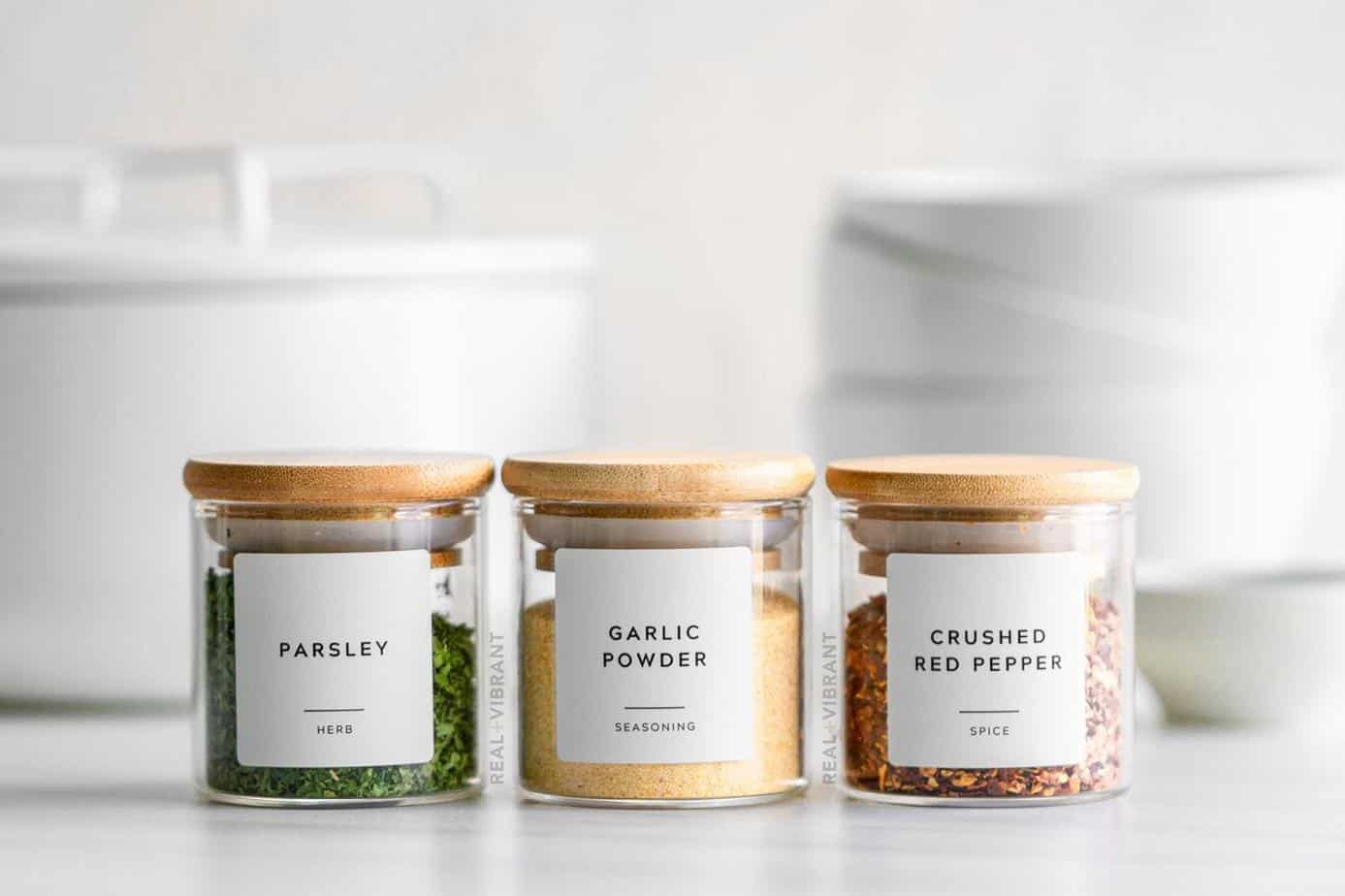 custom spice jar labels