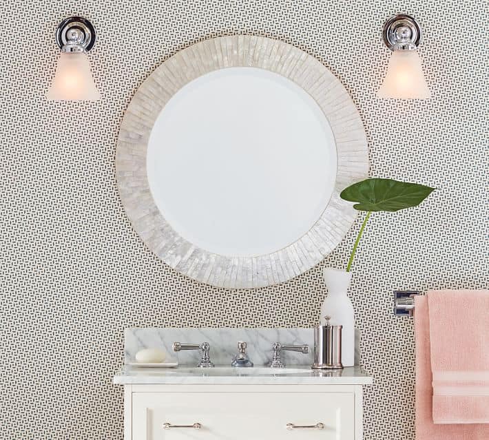 capiz round mirror