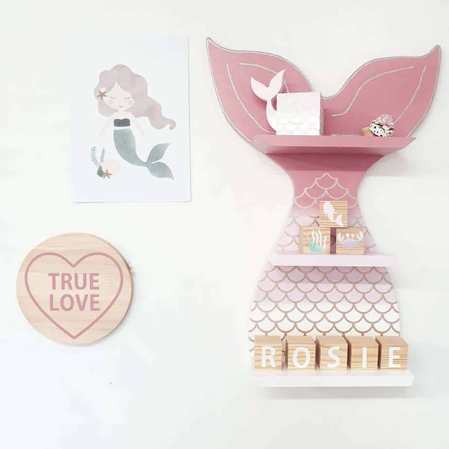 mermaid tail shelf