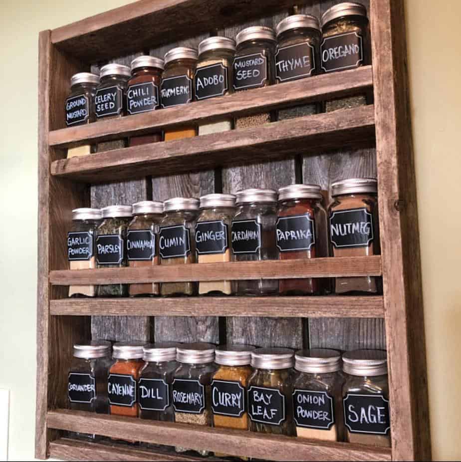 rustic spice rack