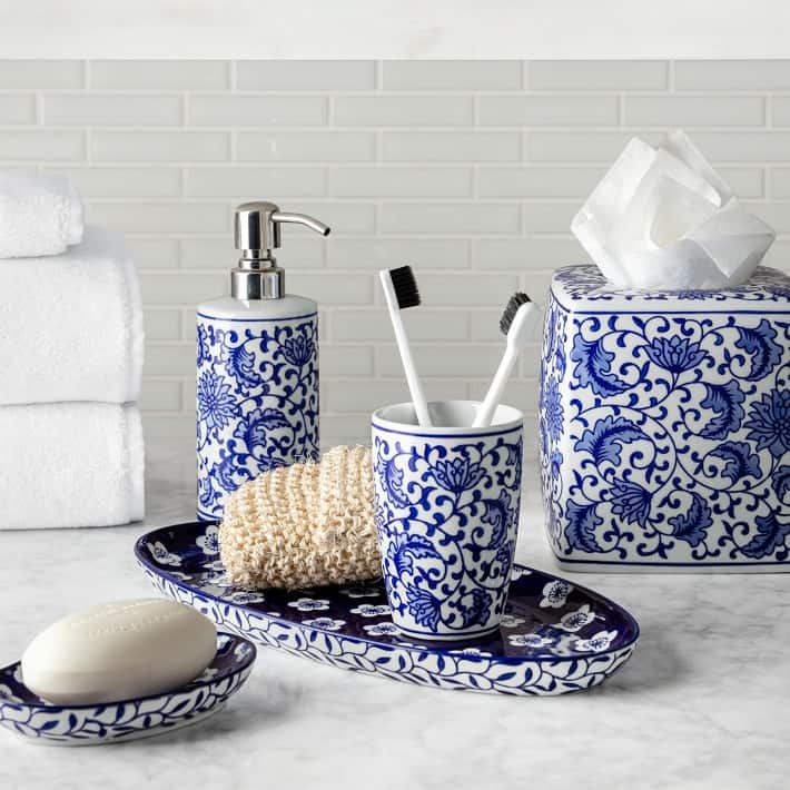 blue and white porcelain accessories