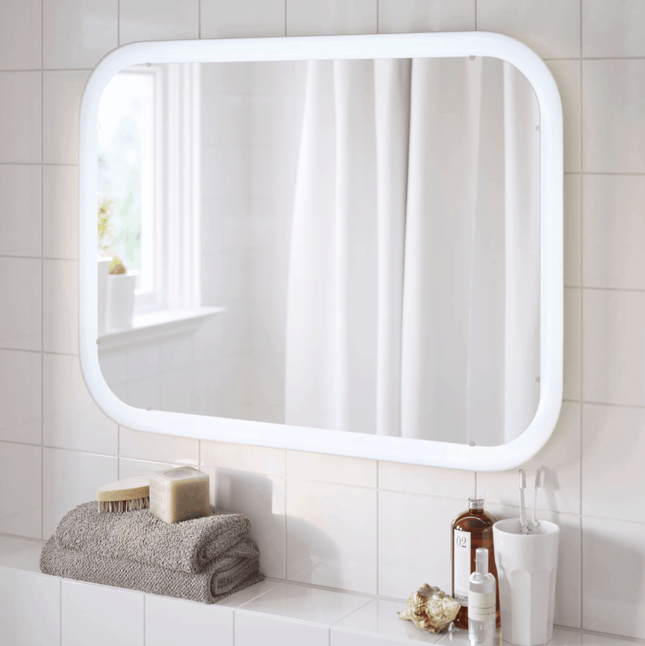 mirror with built in light