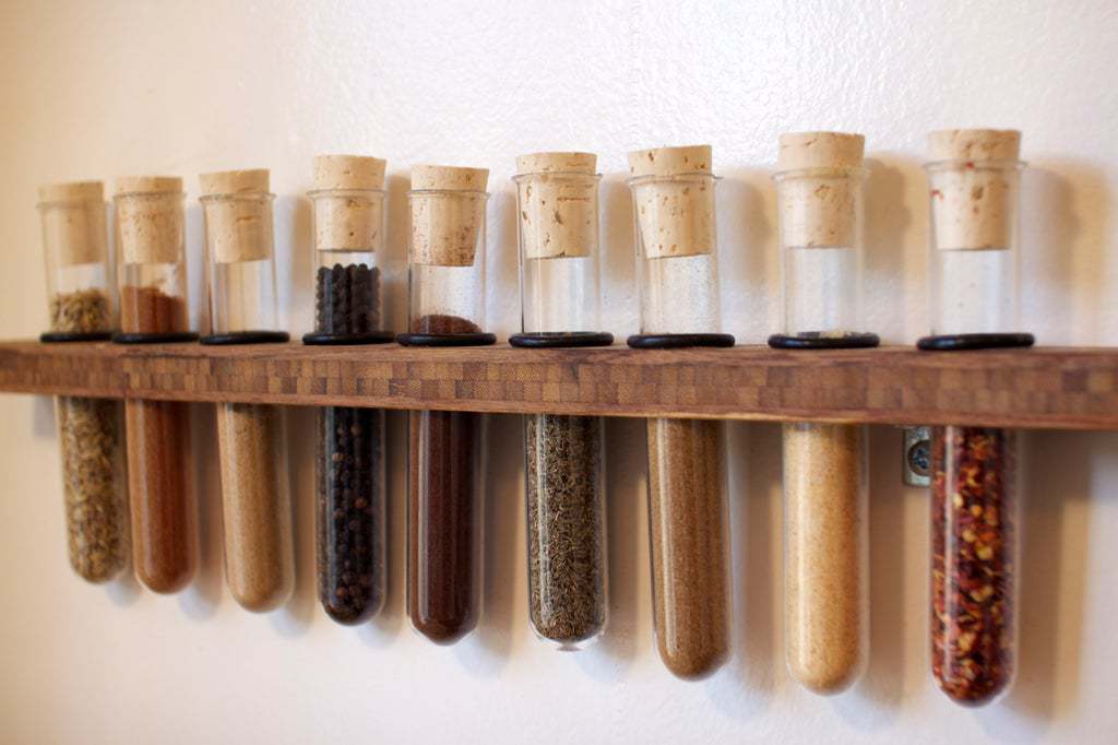 DIY Test Tube Spice Rack
