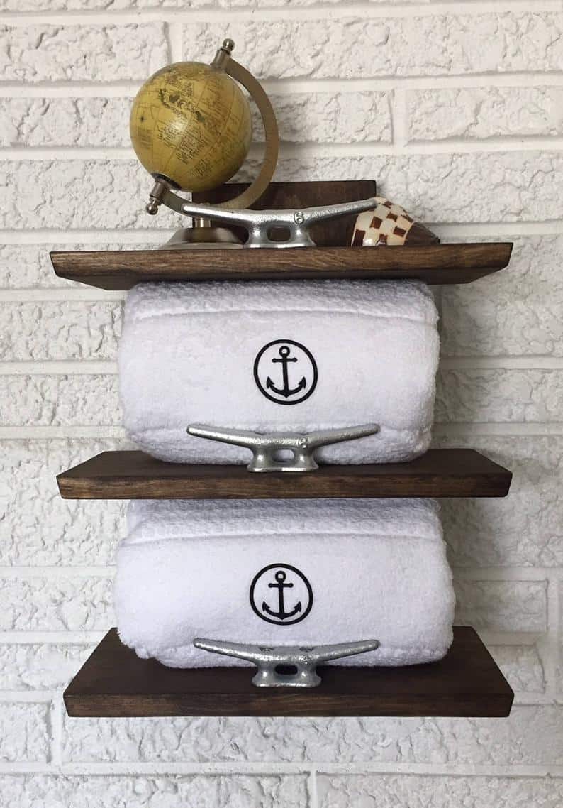 dock cleats nautical towel rack