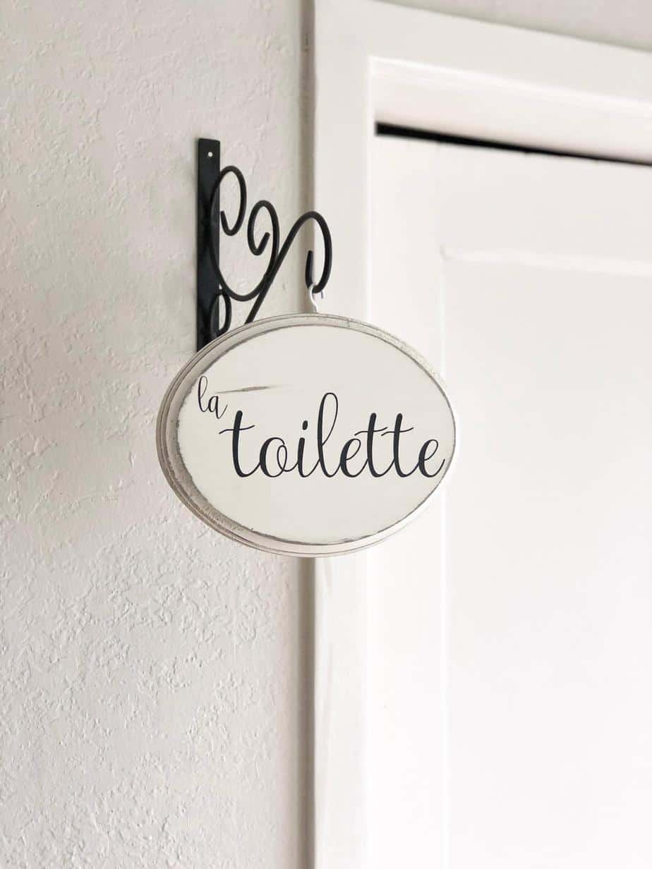 french country bath sign
