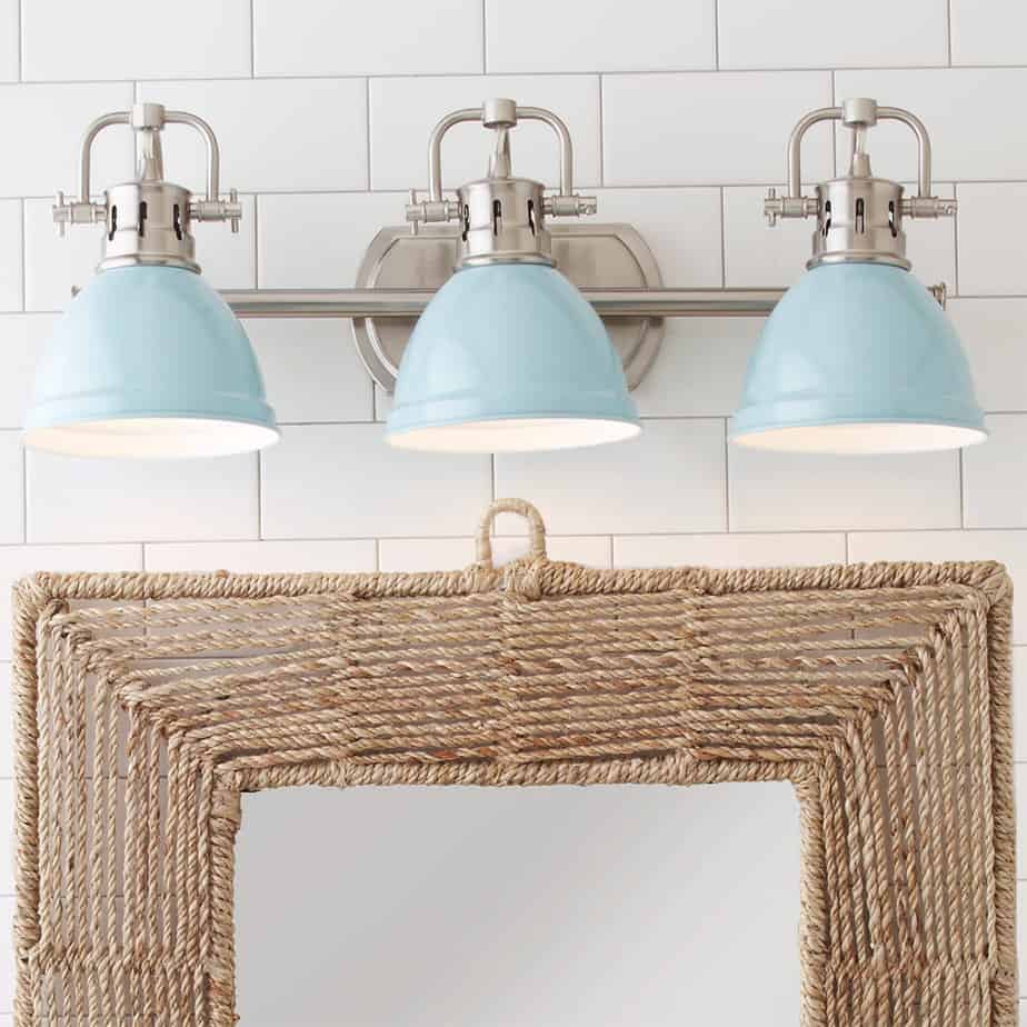 pewter seafoam vanity lights