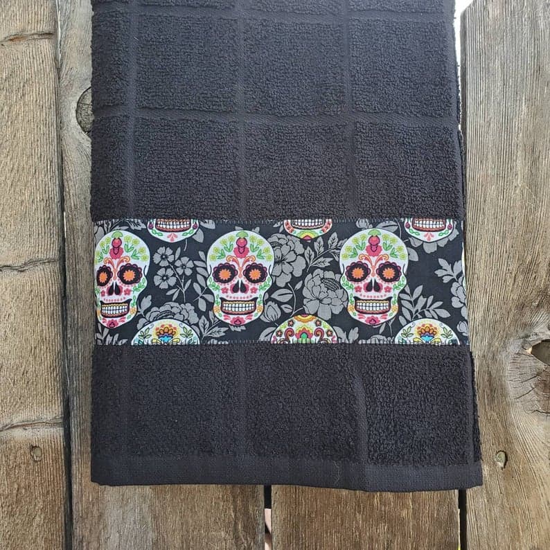 sugar skull towels
