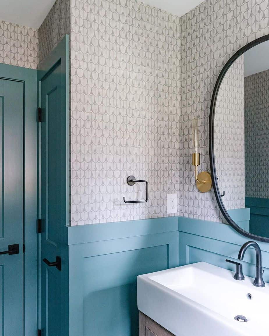 Light Blue Paneling and Trim