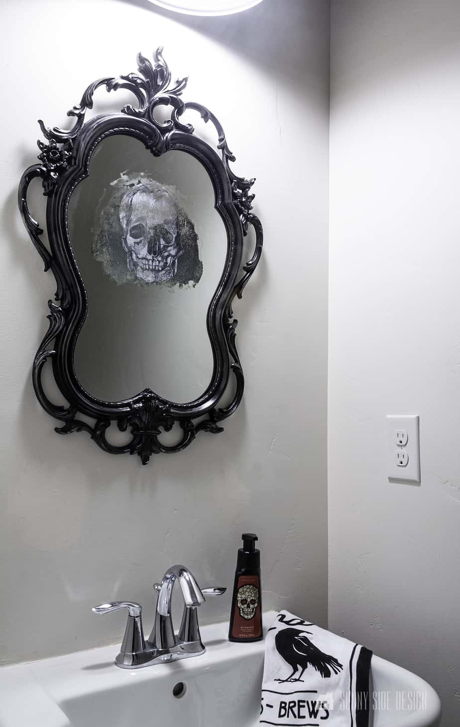 skeleton in the mirror