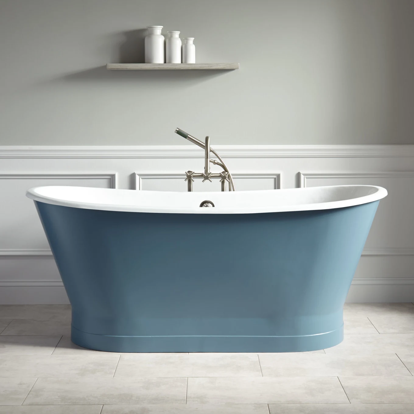 slate blue bathtub