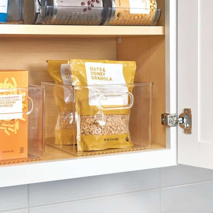 clear plastic bins
