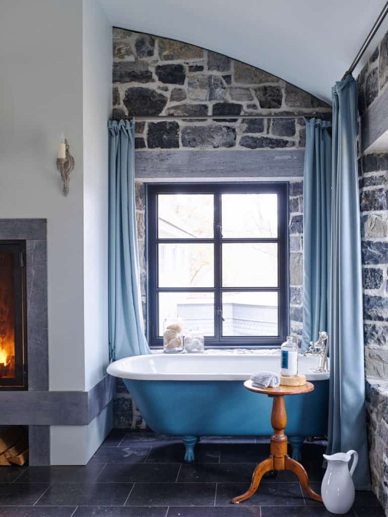 Blue curtains