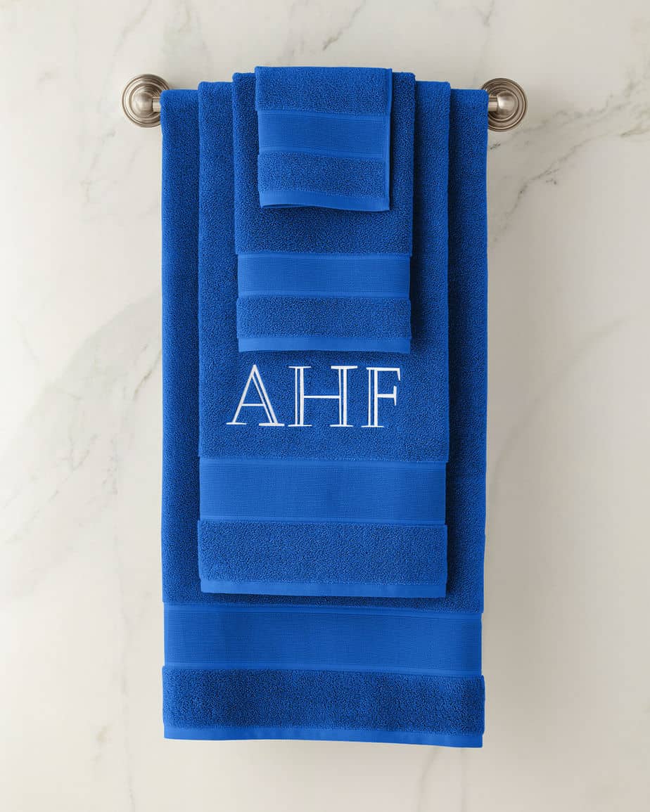 monogrammed bath towel
