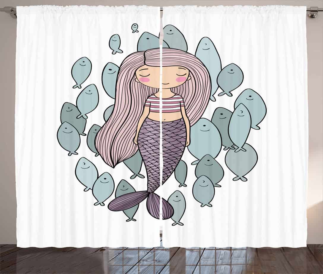 mermaid panel window curtains