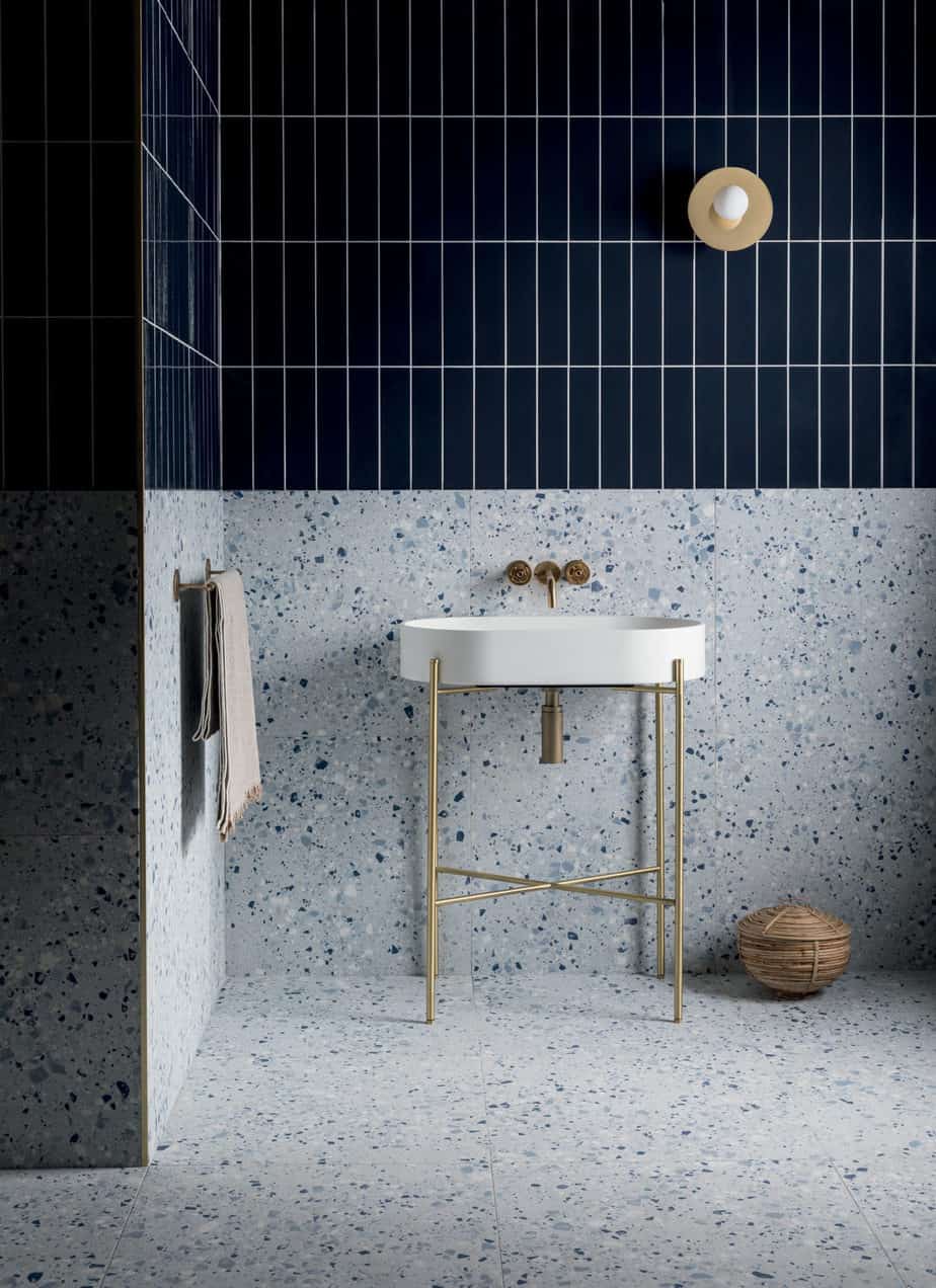blue terrazzo