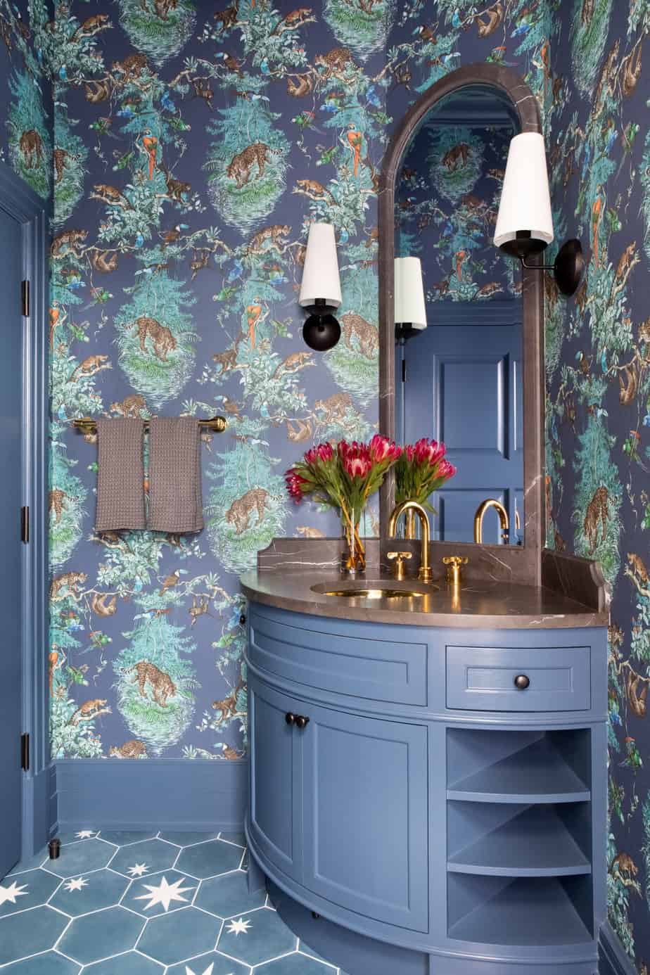 rounded corner vanity