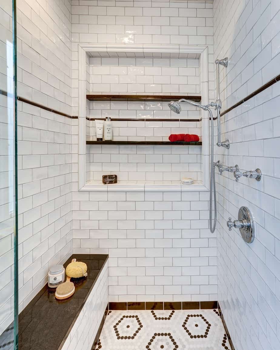 built-in shelving