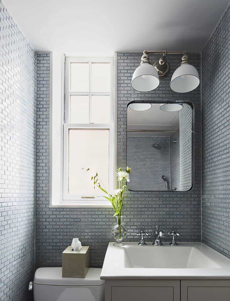 use small tiles for the walls