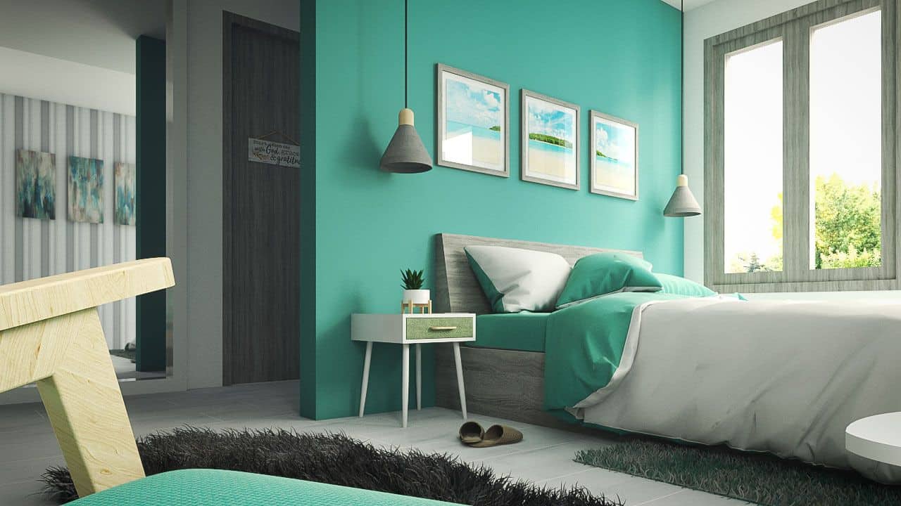 teal and gray