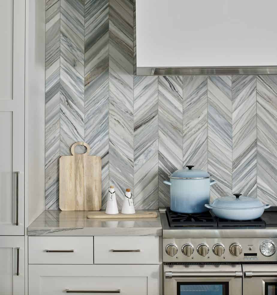 marble herringbone