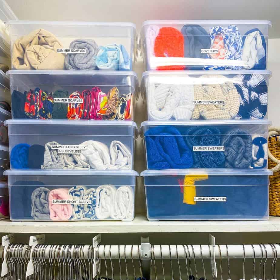 clear storage totes