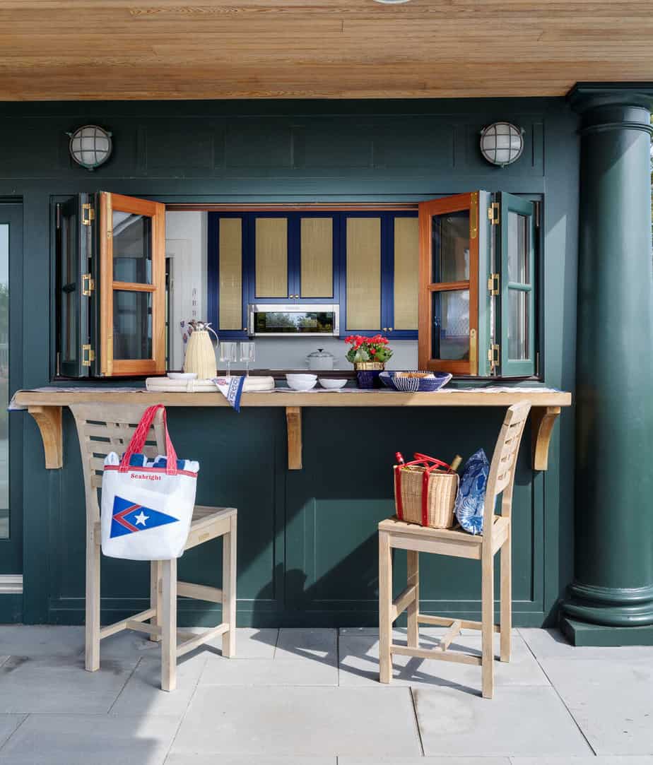 kitchen with folding windows