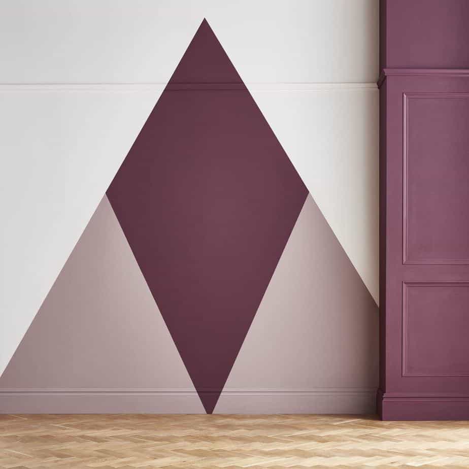 Geometric accent wall
