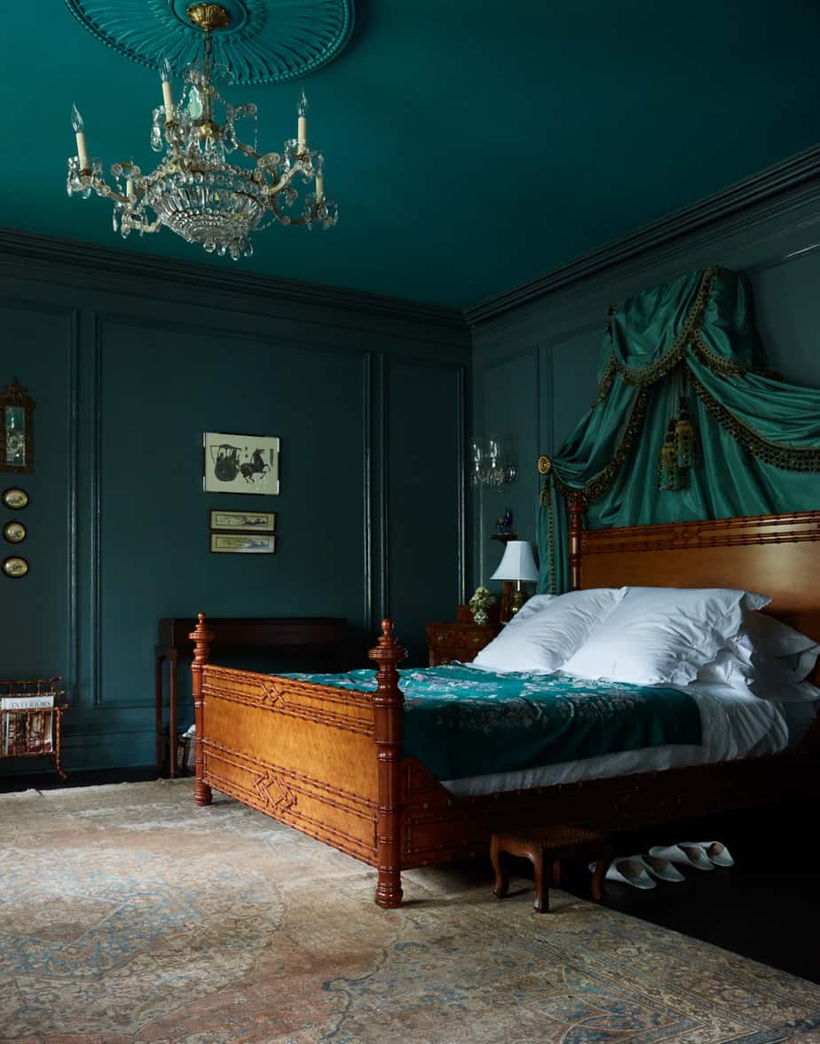 teal ceiling