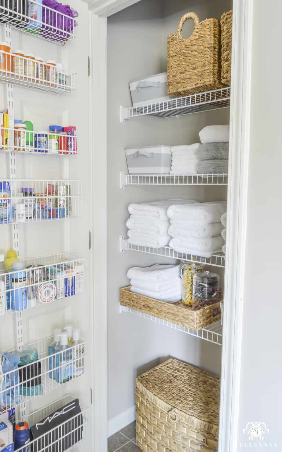 use a hall closet for storage