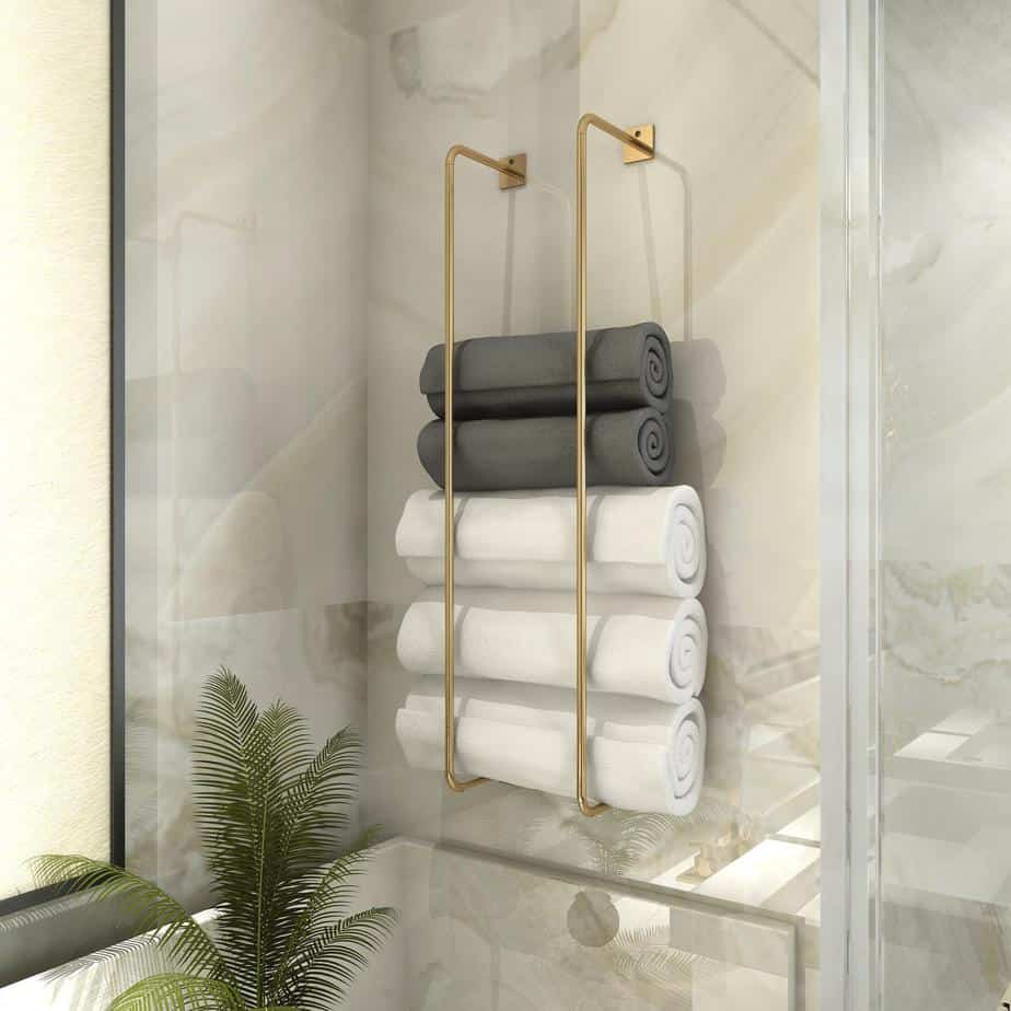 wall mounted towel storage