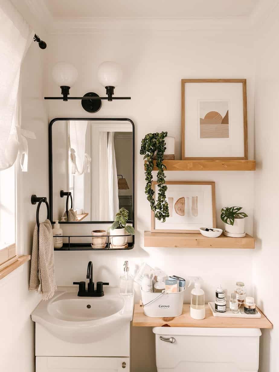use the toilet tank as a surface