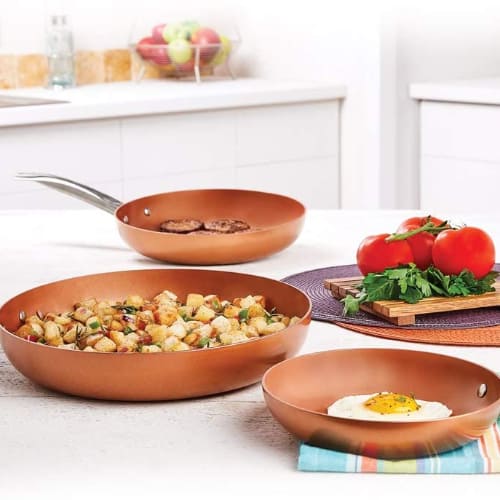 Copper Chef 3 Piece Fry Pan