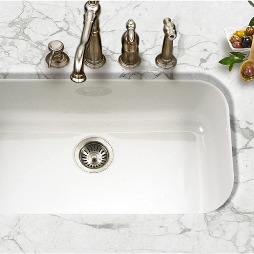 Houzer Porcela White Kitchen Sink