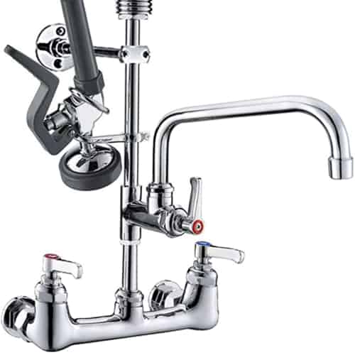 Imlezon Commercial Wall Mount Kitchen Faucet