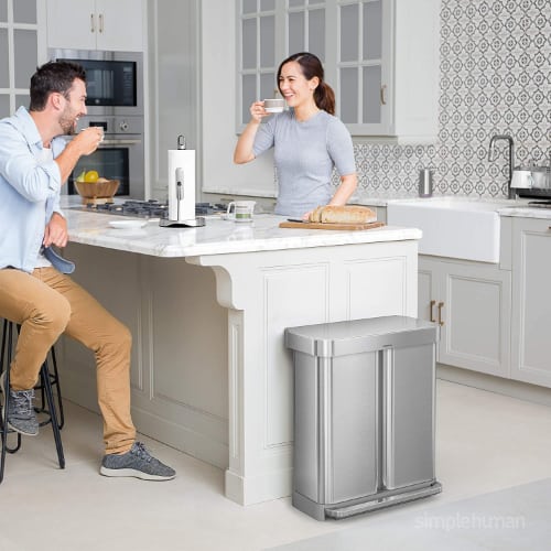 simplehuman Dual Rectangular Trash Can