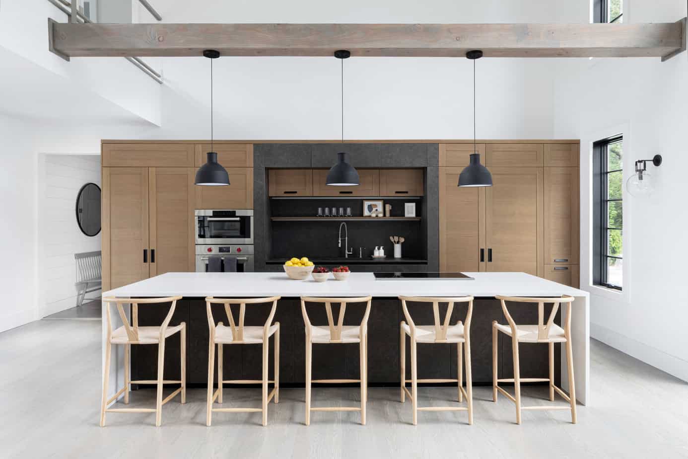 black and wood