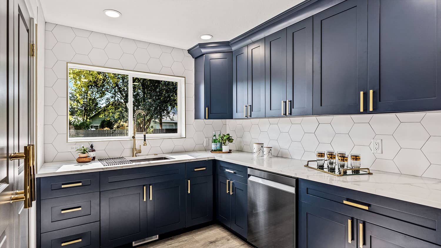 Midnight Blue Cabinets