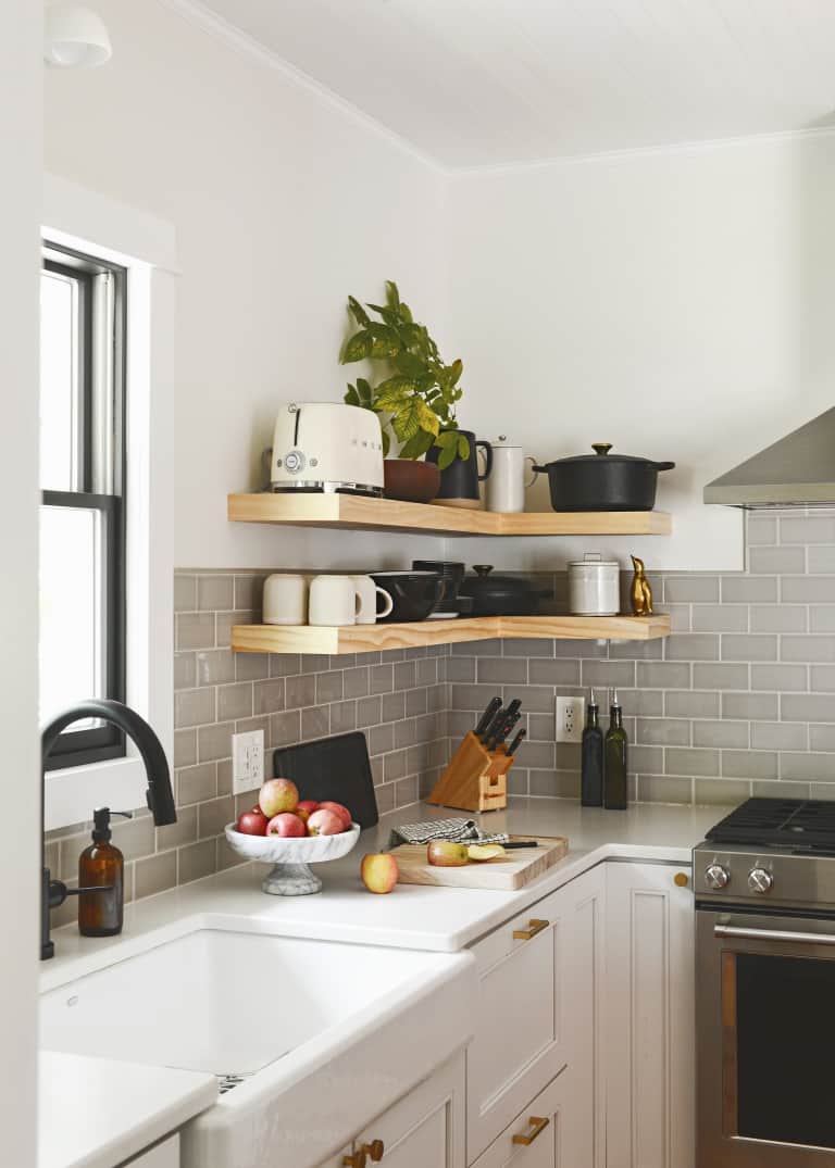 12. Corner Floating Shelves