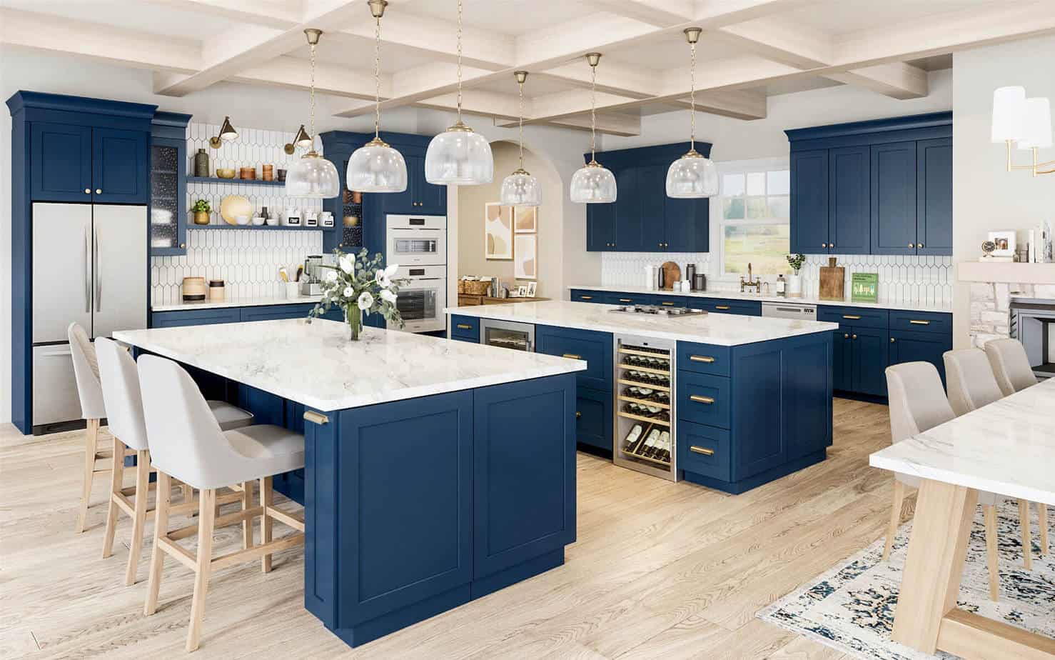Minimalist Blue Cabinets