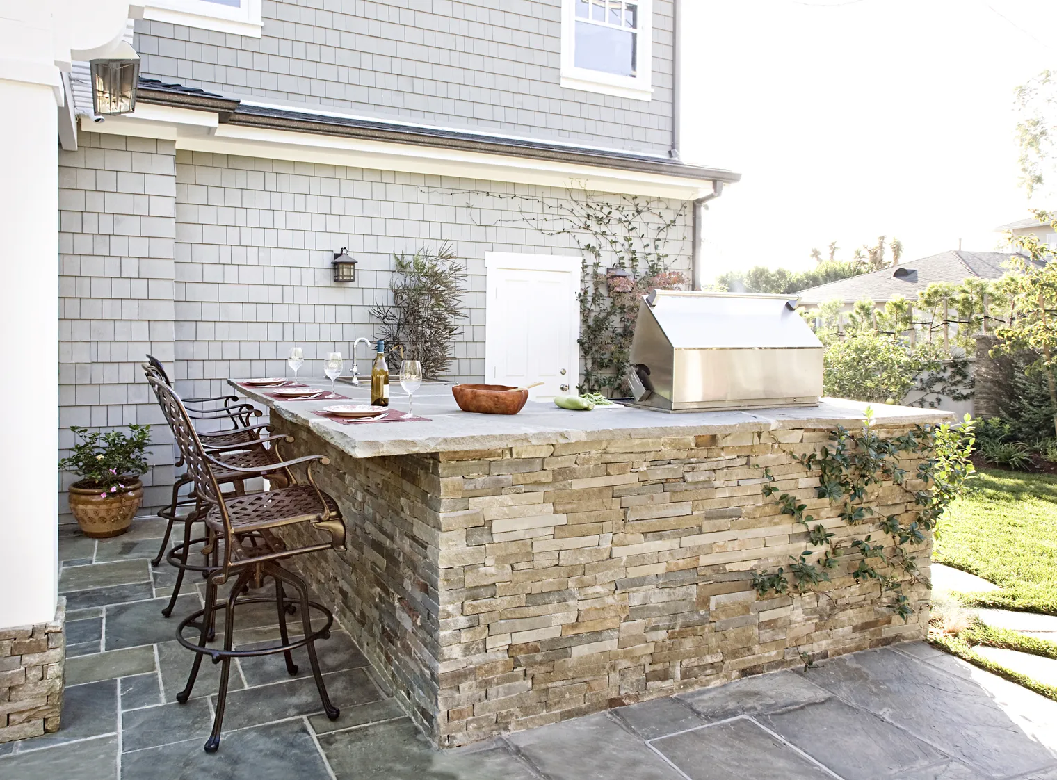 small outdoor kitchen