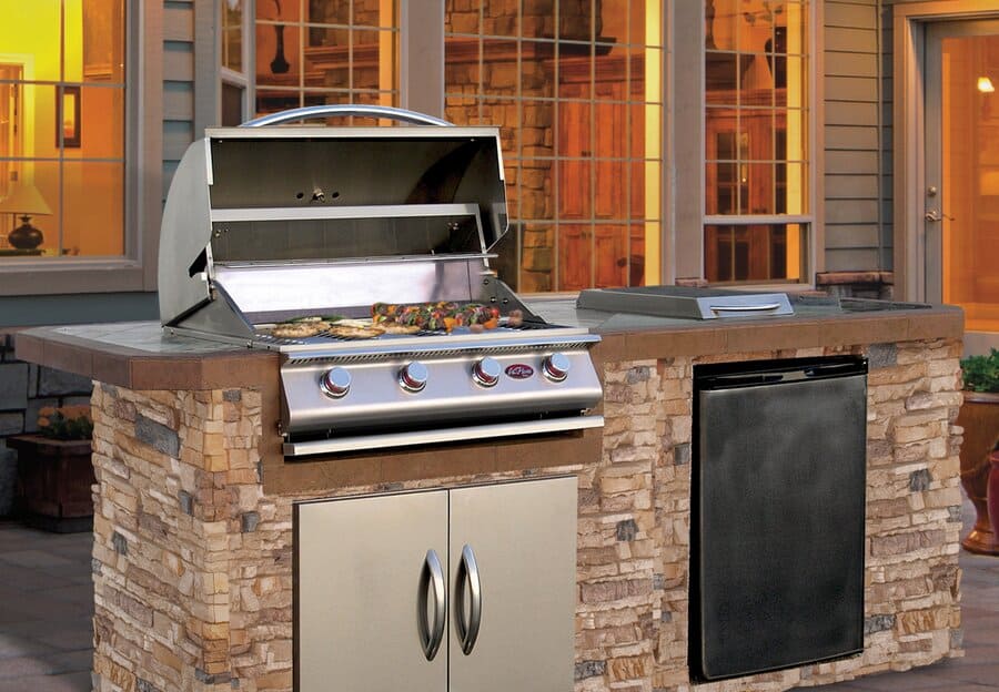 built-in gas grill