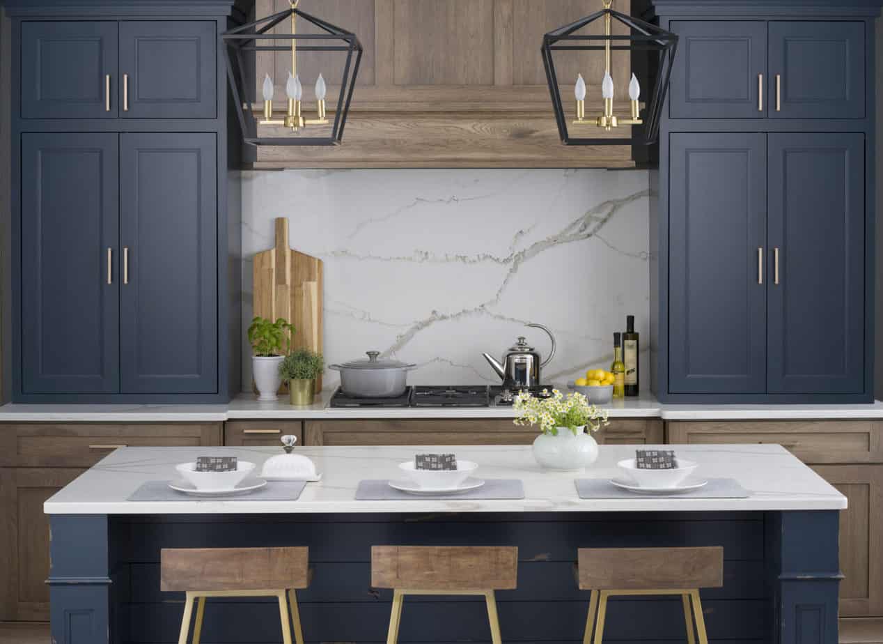 Farmhouse Blue Kitchen Cabinets