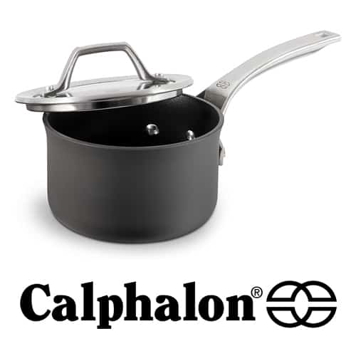 5. Calphalon Hard-Anodized Signature Nonstick Saucepan With Cover