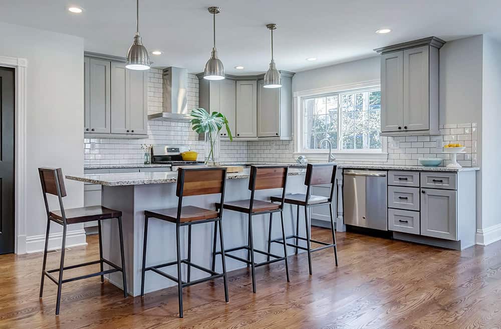 Gray Blue Kitchen Cabinets