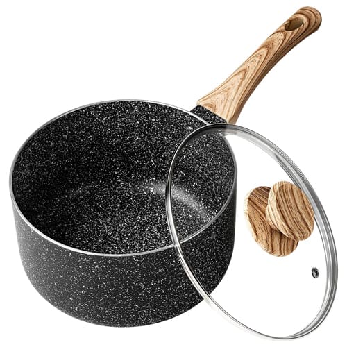 7. Michelangelo 2 Quart Granite Saucepan With Lid