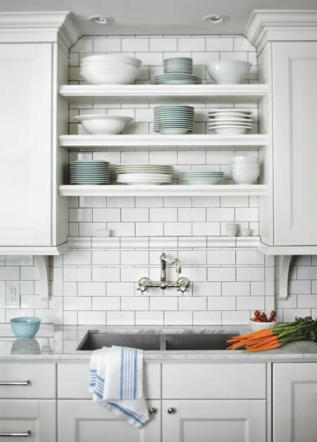 7. Open Shelving Above The Sink